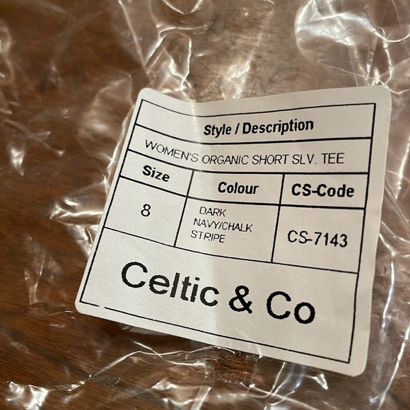 Celtic & Co organic cotton Marine Stripes T-shirt. Small. - Picture 8 of 8